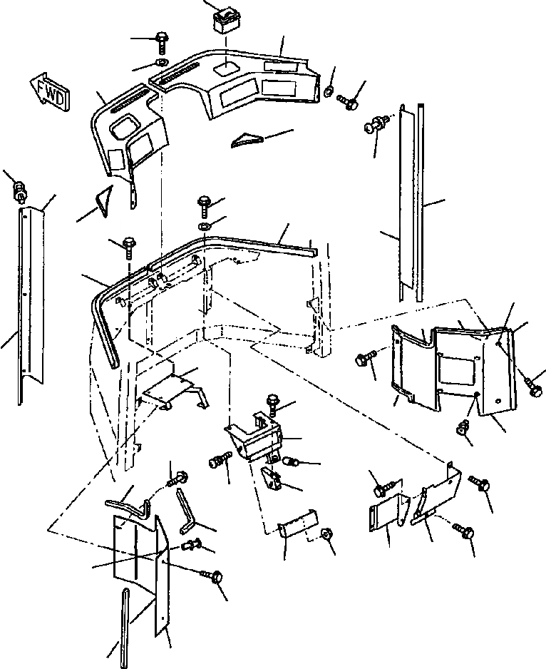 Схема запчастей Komatsu WA250-3MC - K-A OPERATOR КАБИНА ПЕРЕДН. ЧАСТИ ИНТЕРЬЕРА OPERATORXD S ОБСТАНОВКА И СИСТЕМА УПРАВЛЕНИЯ