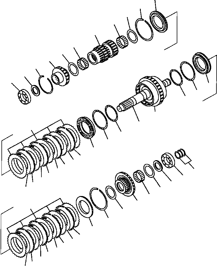 Схема запчастей Komatsu WA250PT-3MC - FIG. F-A ТРАНСМИССИЯ - 1 И 3 МУФТА СИЛОВАЯ ПЕРЕДАЧА И КОНЕЧНАЯ ПЕРЕДАЧА