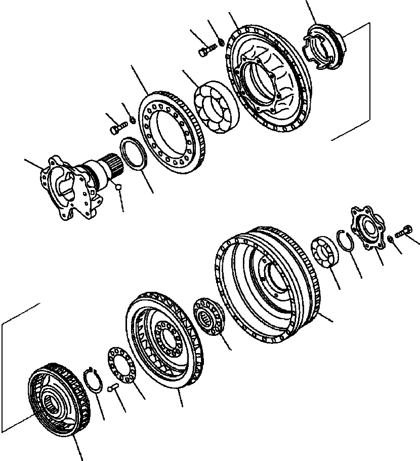 Схема запчастей Komatsu WA250PT-3MC - FIG. F-7A ГИДРОТРАНСФОРМАТОР СИЛОВАЯ ПЕРЕДАЧА И КОНЕЧНАЯ ПЕРЕДАЧА