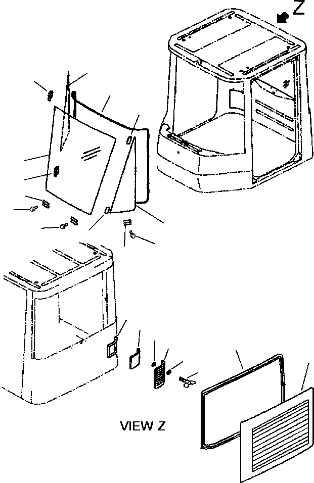 Схема запчастей Komatsu WA250PT-3MC - FIG. K-A OPERATOR КАБИНА - ОКНА КАБИНА ОПЕРАТОРА И СИСТЕМА УПРАВЛЕНИЯ