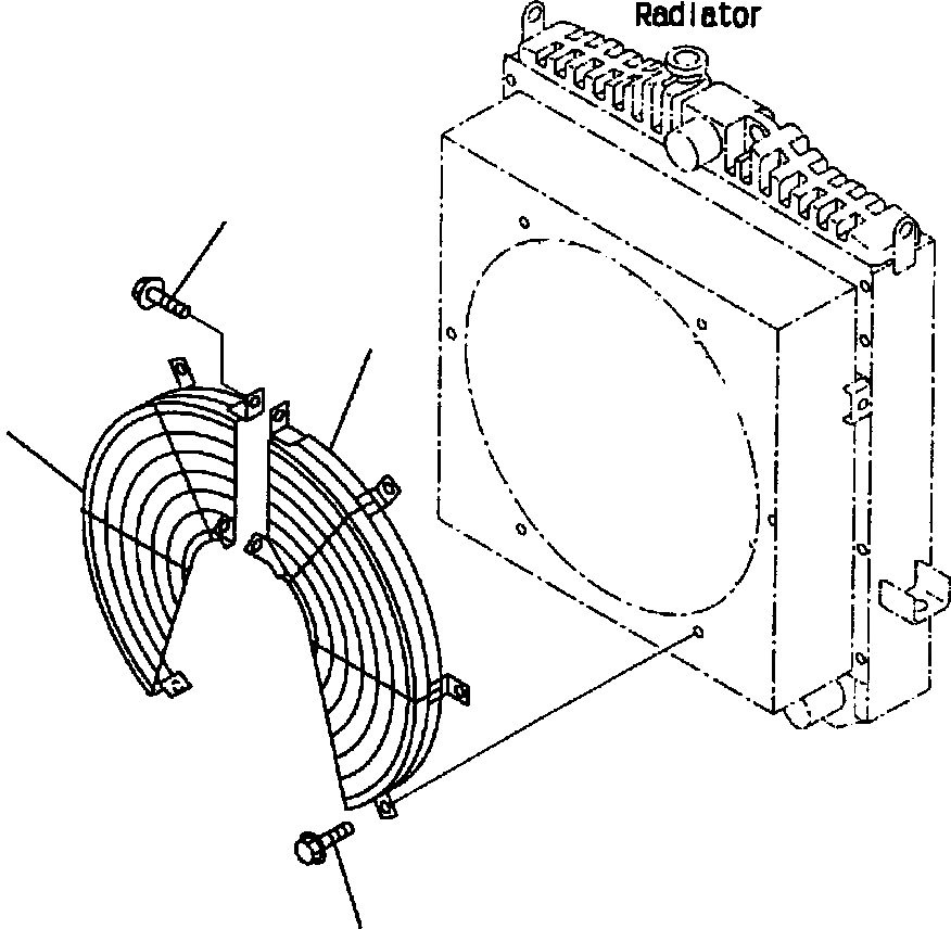 Схема запчастей Komatsu WA250PT-3L - FIG NO. C-A ЧАСТИ КОРПУСА (ДЛЯ РАДИАТОРА) СИСТЕМА ОХЛАЖДЕНИЯ
