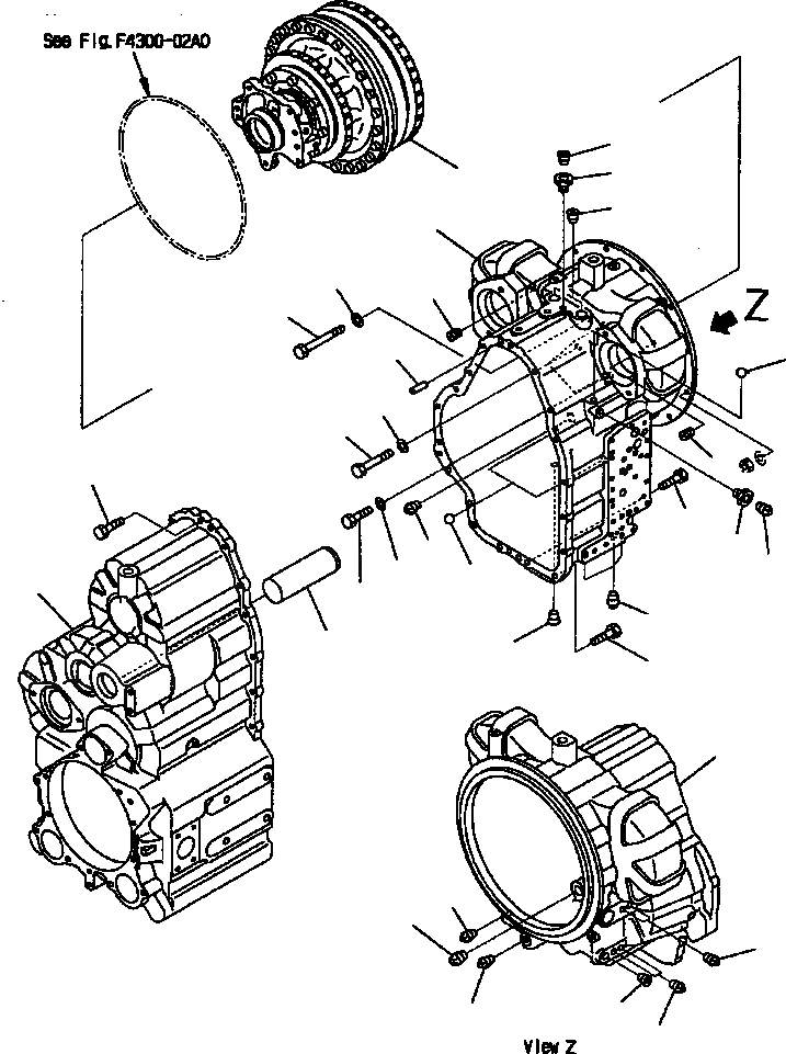 Схема запчастей Komatsu WA250PT-3L - FIG NO. F-A ТРАНСМИССИЯ (КОРПУС ТРАНСМИССИИ) (/) СИЛОВАЯ ПЕРЕДАЧА И КОНЕЧНАЯ ПЕРЕДАЧА
