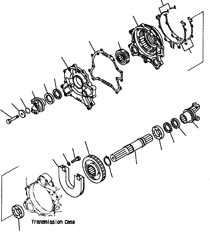 Схема запчастей Komatsu WA250PT-3L - FIG NO. F-A ТРАНСМИССИЯ (ВЫХОДНОЙ ВАЛ) СИЛОВАЯ ПЕРЕДАЧА И КОНЕЧНАЯ ПЕРЕДАЧА