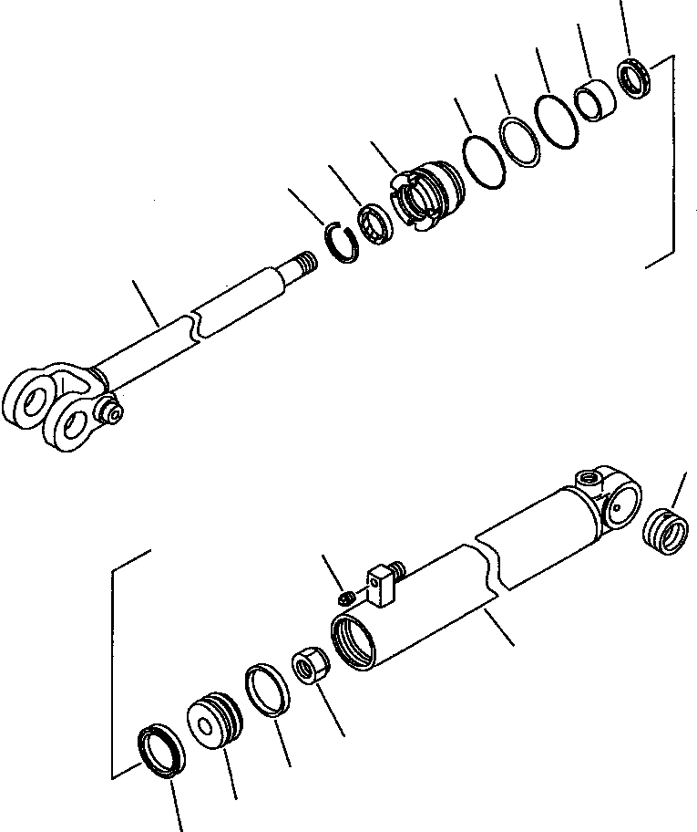 Схема запчастей Komatsu WA250PT-3L - FIG NO. J-A ЦИЛИНДР РУЛЕВ. УПР-Я ПЕРЕДН. РАМА