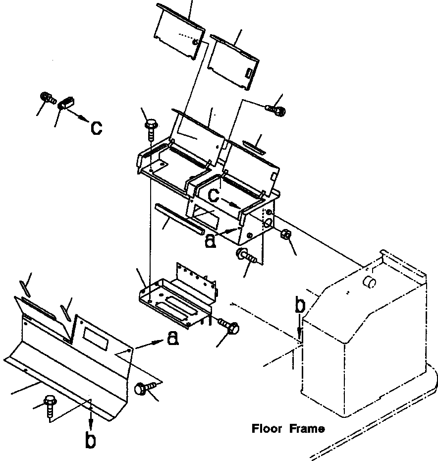 Схема запчастей Komatsu WA250PT-3L - FIG NO. K7-A КОНДИЦ. ВОЗДУХА И ОБОГРЕВАТЕЛЬ. КРЫШКИ (ЗАДН. КОНСОЛЬН. БЛОК) КАБИНА ОПЕРАТОРА И СИСТЕМА УПРАВЛЕНИЯ