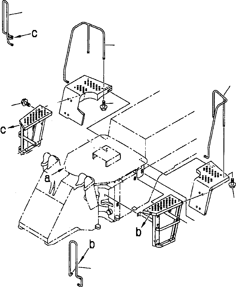 Схема запчастей Komatsu WA250PT-3L - FIG NO. M-A ЛЕСТНИЦА (НАВЕС) ЧАСТИ КОРПУСА