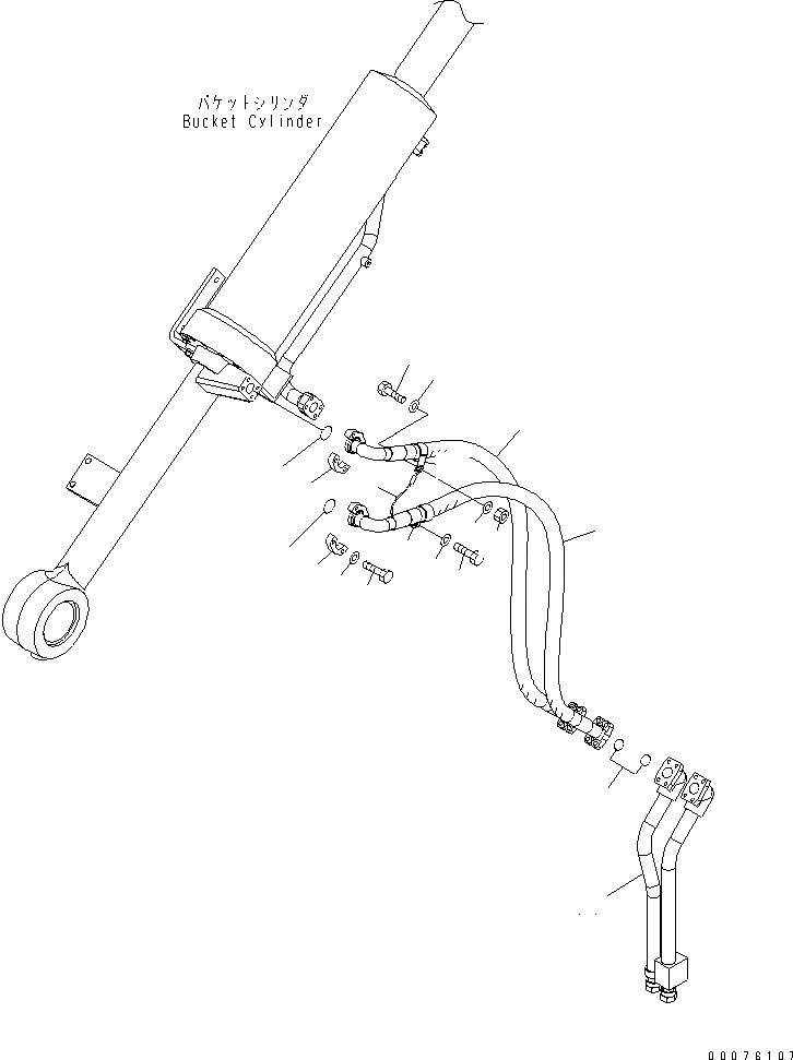 Схема запчастей Komatsu WA250PT-5L - ГИДРОЛИНИЯ (ЦИЛИНДР КОВША) (/) ГИДРАВЛИКА