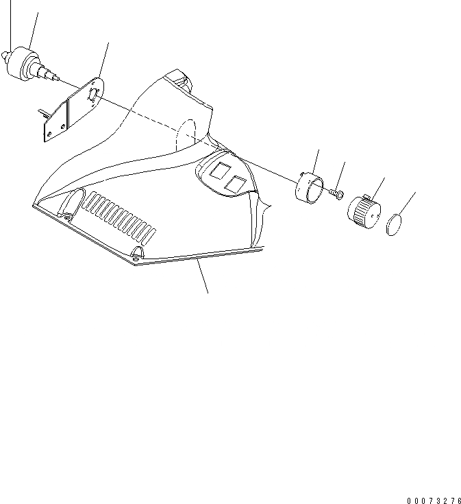 Схема запчастей Komatsu WA250PT-5L - ПОЛ (ВКЛЮЧЕНИЕ ДВОРНИКОВ) КАБИНА ОПЕРАТОРА И СИСТЕМА УПРАВЛЕНИЯ