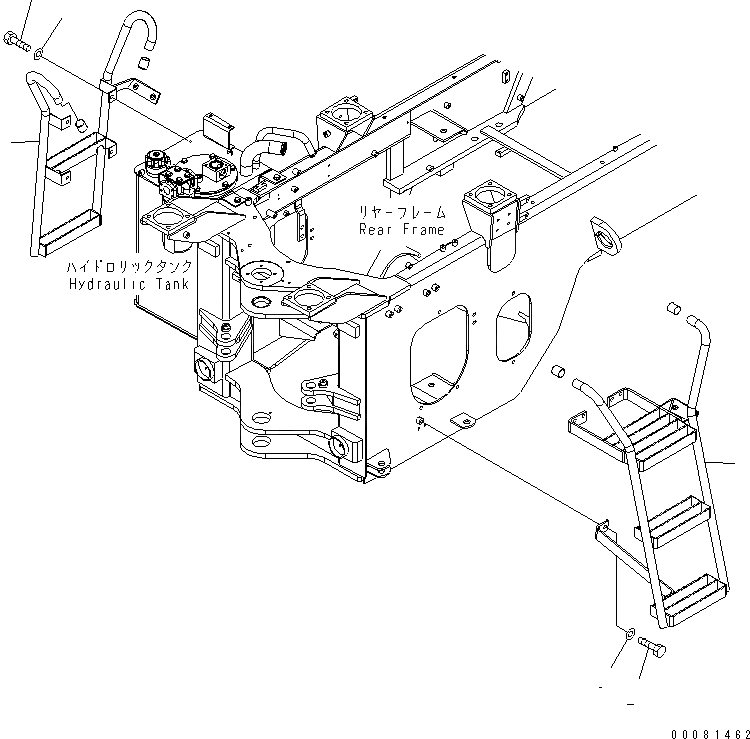Схема запчастей Komatsu WA250PT-5L - ЛЕСТНИЦА ЧАСТИ КОРПУСА