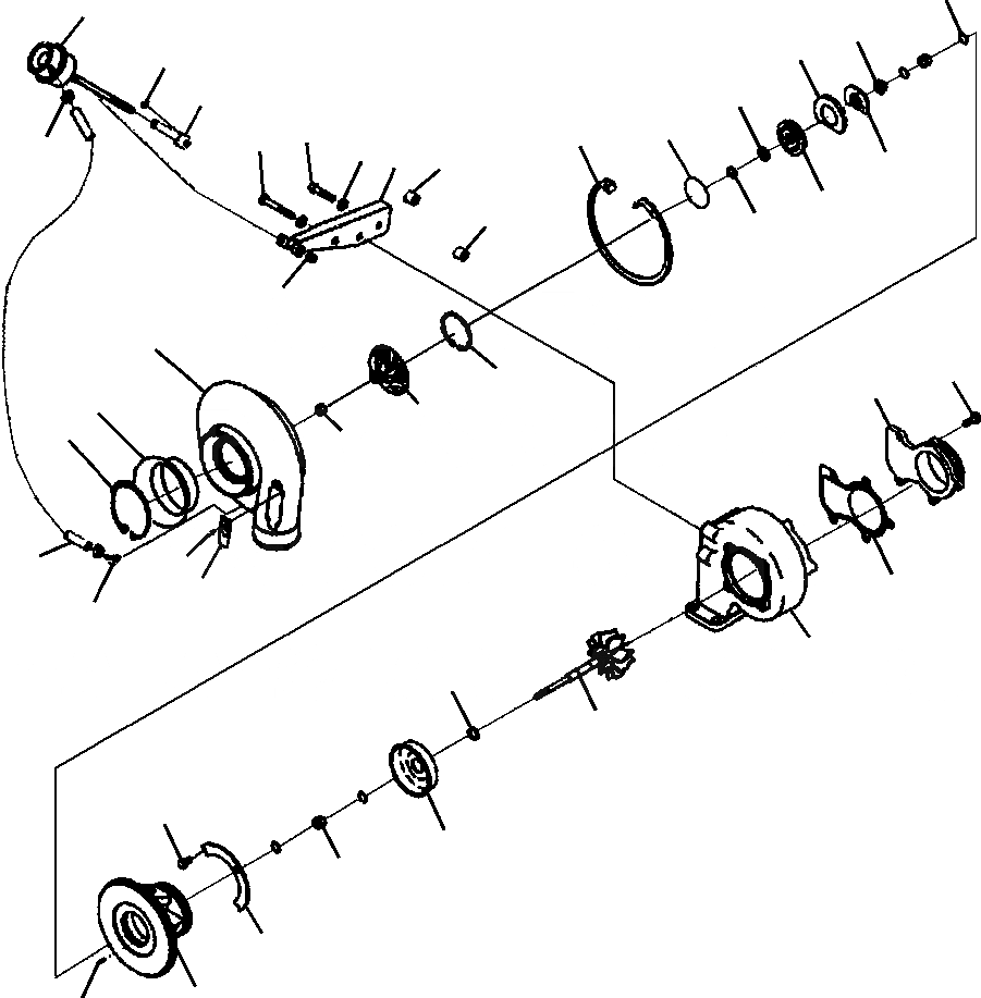 Схема запчастей Komatsu WA320-5L - A-AB ТУРБОНАГНЕТАТЕЛЬ ДВИГАТЕЛЬ