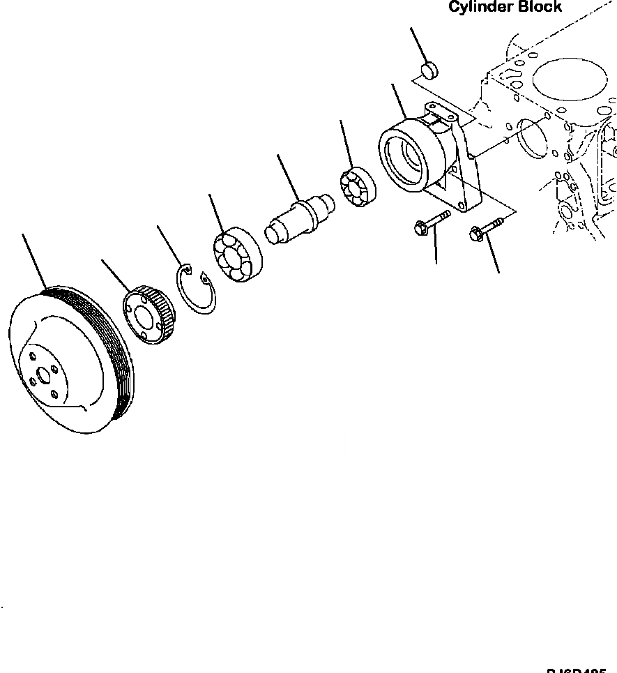 Схема запчастей Komatsu WA320-5L - A-AA ВЕНТИЛЯТОР ДВИГ-ЛЯ ПРИВОД ДВИГАТЕЛЬ