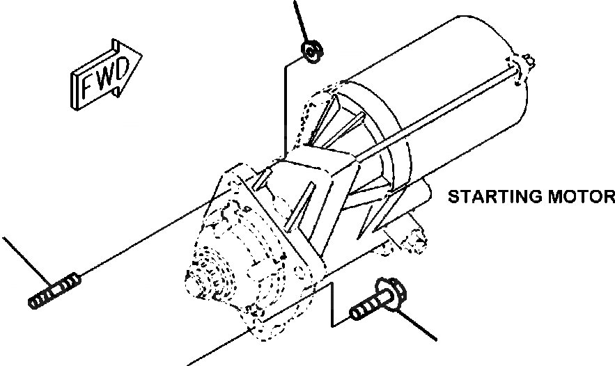 Схема запчастей Komatsu WA320-5L - A-AA СТАРТЕР КРЕПЛЕНИЕ ДВИГАТЕЛЬ