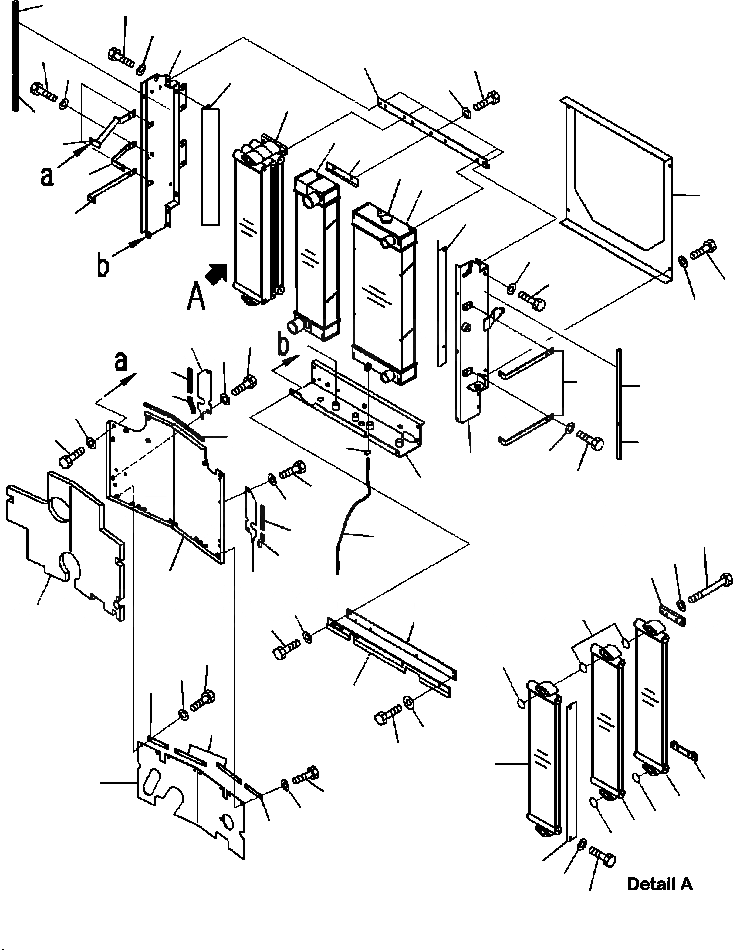 Схема запчастей Komatsu WA320-5L - C-A РАДИАТОР СИСТЕМА ОХЛАЖДЕНИЯ