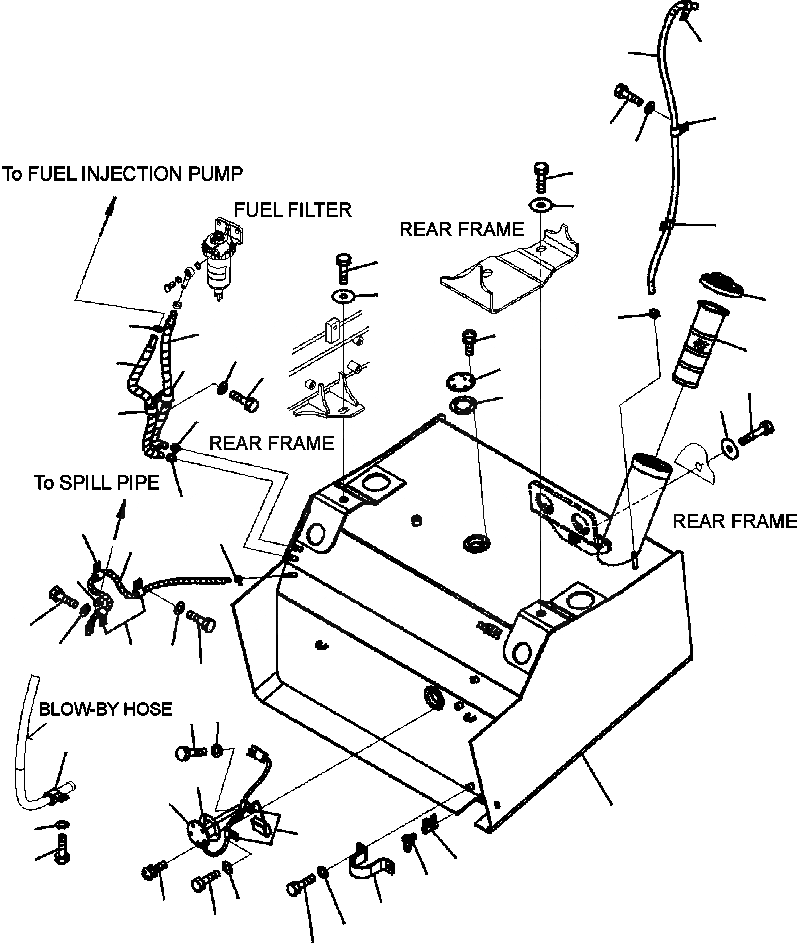 Схема запчастей Komatsu WA320-5L - D-A ТОПЛИВН. БАК. ТОПЛИВН. БАК. AND КОМПОНЕНТЫ