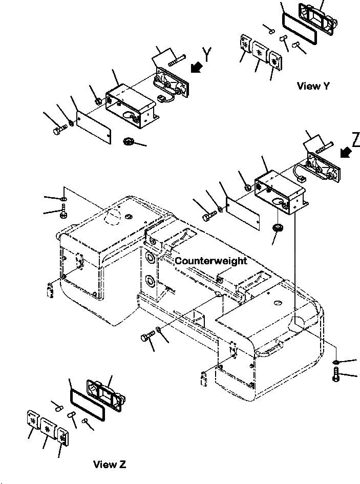 Схема запчастей Komatsu WA320-5L - E-A ЗАДН. ФОНАРИ И NUMBER ПЛАСТИНА ЭЛЕКТРИКА