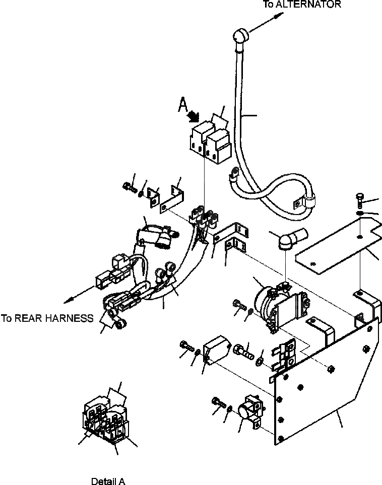 Схема запчастей Komatsu WA320-5L - E-A ЗАДН. Э/ПРОВОДКА РЕЛЕ, ПРЕДОХРАНИТЕЛЬ И SUBЭ/ПРОВОДКА ЭЛЕКТРИКА