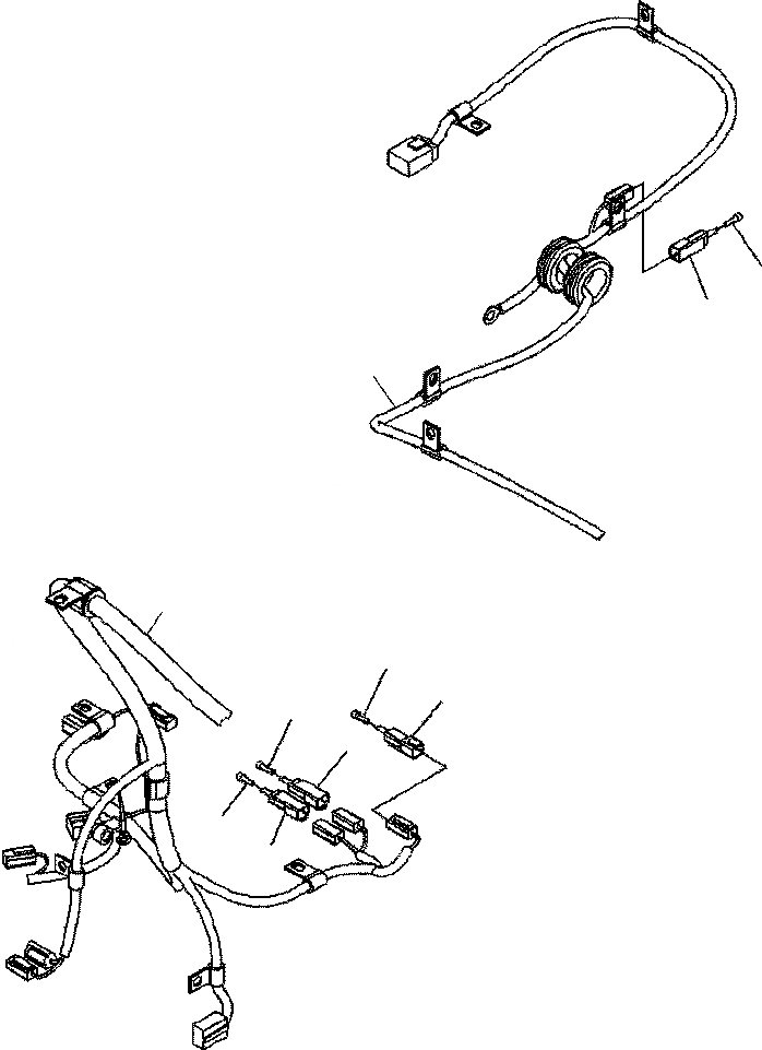 Схема запчастей Komatsu WA320-5L - E-A ЗАДН. Э/ПРОВОДКА ЗАГЛУШКА ЭЛЕКТРИКА