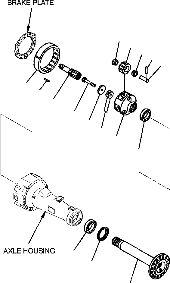 Схема запчастей Komatsu WA320-5L - F-A ЗАДН. МОСТ КОНЕЧНАЯ ПЕРЕДАЧА СИЛОВАЯ ПЕРЕДАЧА И КОНЕЧНАЯ ПЕРЕДАЧА