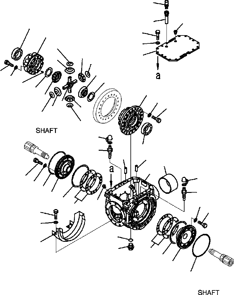 Схема запчастей Komatsu WA320-5L - F-A ЗАДН. МОСТ ДИФФЕРЕНЦ. (/) СИЛОВАЯ ПЕРЕДАЧА И КОНЕЧНАЯ ПЕРЕДАЧА