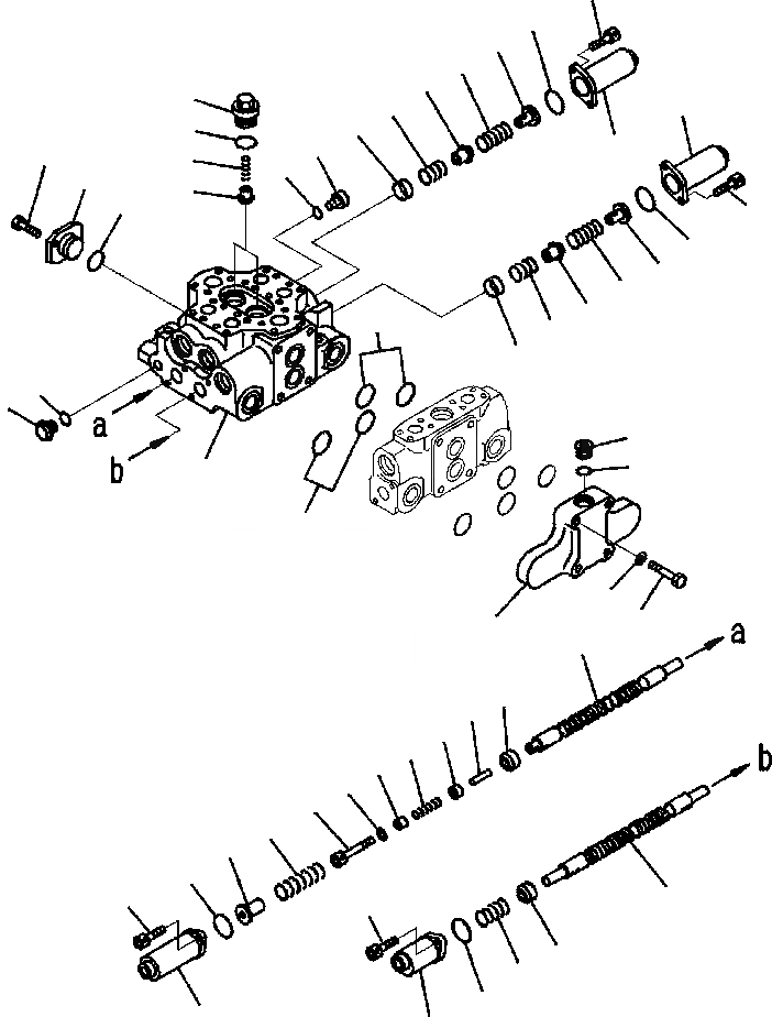 Схема запчастей Komatsu WA320-5L - H-A УПРАВЛЯЮЩ. КЛАПАН 3-Х СЕКЦИОНН. (/) ГИДРАВЛИКА