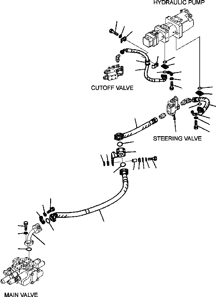 Схема запчастей Komatsu WA320-5L - H-A ГИДРОЛИНИЯ ОСНОВН. ЛИНИИ (/) ГИДРАВЛИКА