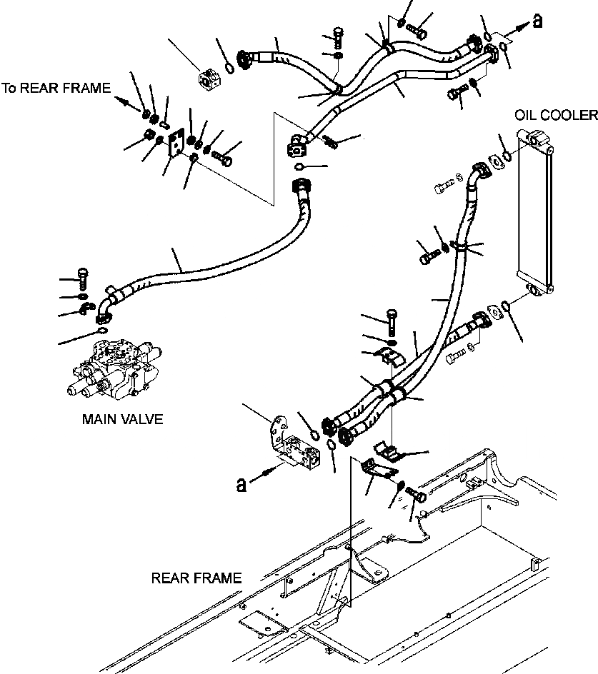 Схема запчастей Komatsu WA320-5L - H-A ГИДРОЛИНИЯ ВОЗВРАТНАЯ ЛИНИЯ (/) ГИДРАВЛИКА