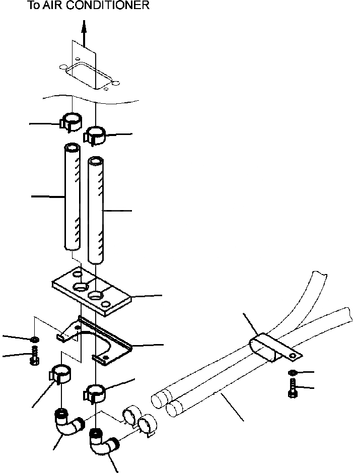 Схема запчастей Komatsu WA320-5L - K-8A ГИДР. ПРОВОД. ОБОГРЕВАТЕЛЯ TO ОБОГРЕВАТЕЛЬ. OPERATORXD S ОБСТАНОВКА И СИСТЕМА УПРАВЛЕНИЯ