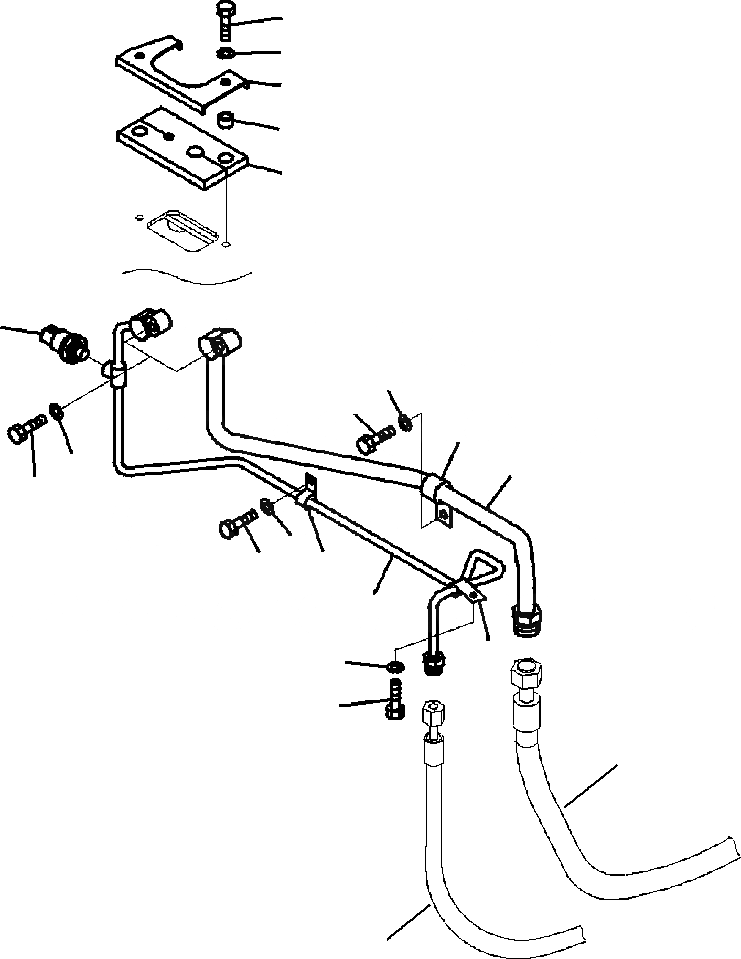 Схема запчастей Komatsu WA320-5L - K-9A ТРУБКИ КОНДИЦИОНЕРА OPERATORXD S ОБСТАНОВКА И СИСТЕМА УПРАВЛЕНИЯ