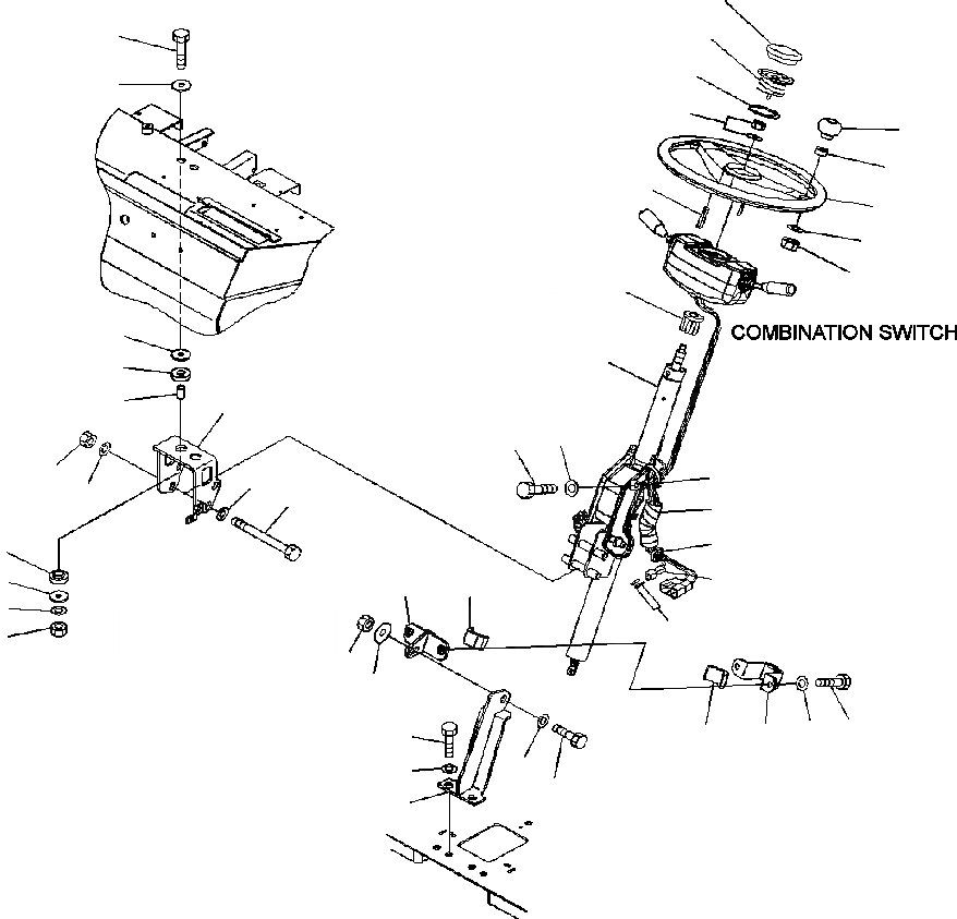 Схема запчастей Komatsu WA320-5L - K-8A РУЛЕВОЕ КОЛЕСО КОЛОНКА И ORBITROL OPERATORXD S ОБСТАНОВКА И СИСТЕМА УПРАВЛЕНИЯ