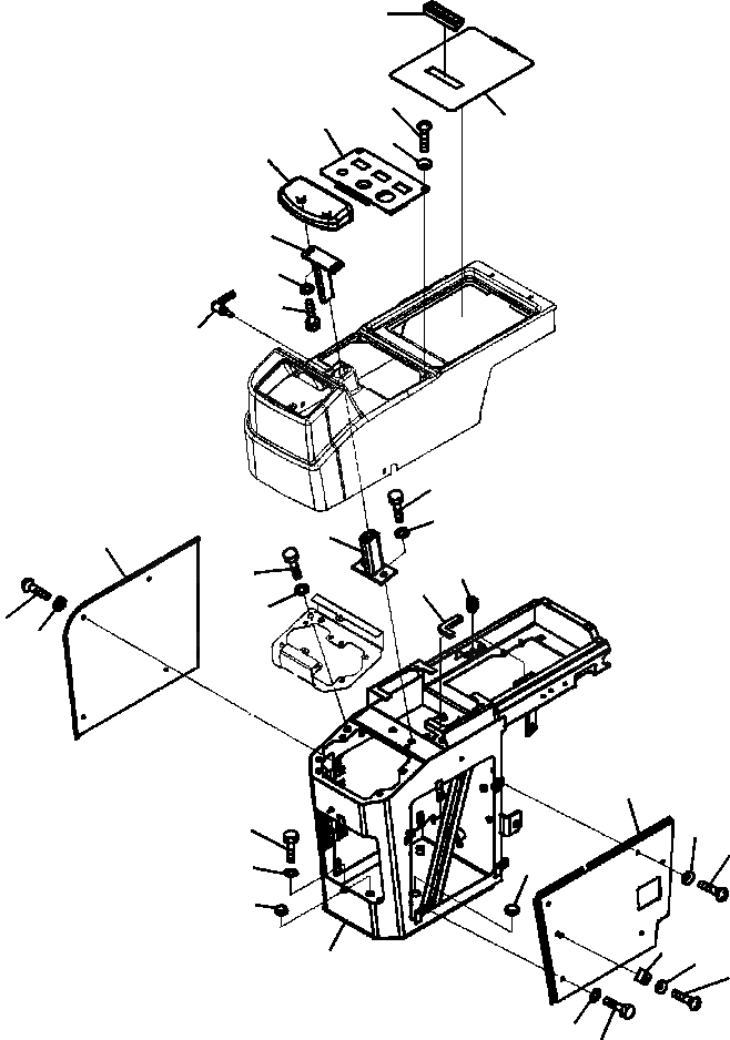 Схема запчастей Komatsu WA320-5L - K-8A КОНСОЛЬН. БЛОК ПРАВ. (-РЫЧАГ) OPERATORXD S ОБСТАНОВКА И СИСТЕМА УПРАВЛЕНИЯ
