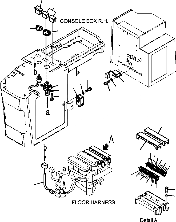 Схема запчастей Komatsu WA320-5L - K-A КОНСОЛЬН. БЛОК ПРЕДОХРАНИТЕЛЬS (НАВЕС) OPERATORXD S ОБСТАНОВКА И СИСТЕМА УПРАВЛЕНИЯ