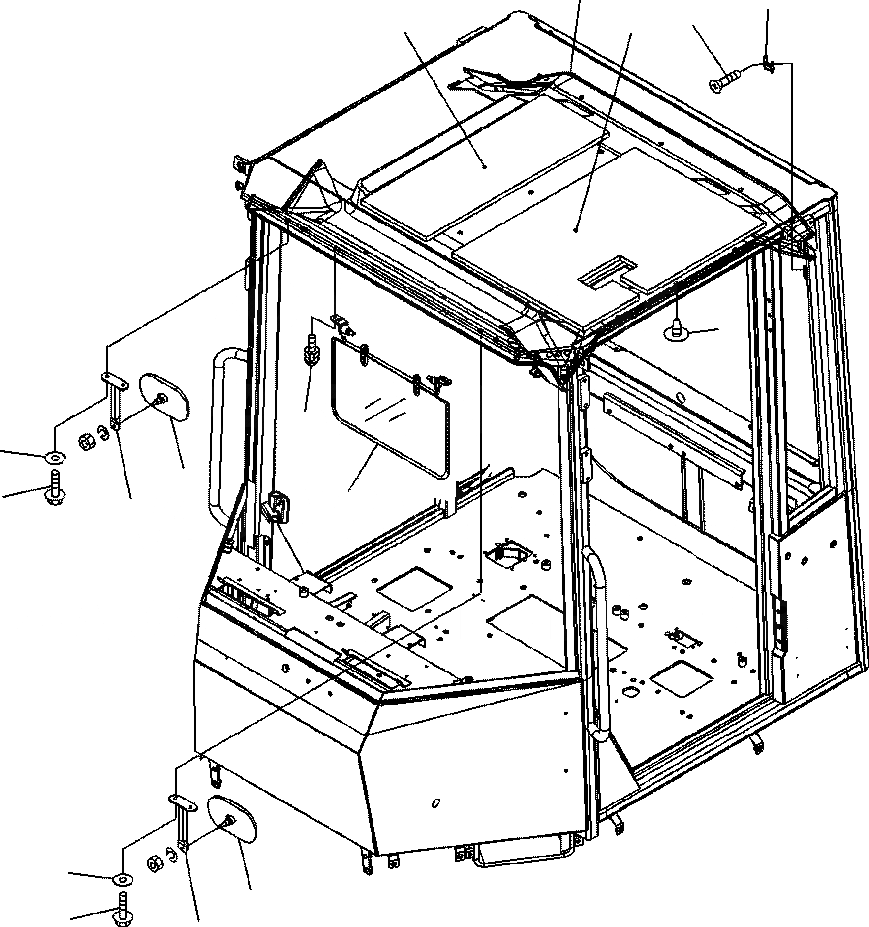 Схема запчастей Komatsu WA320-5L - K-A КАБИНА ROPS КРЫША ПОДУШКА OPERATORXD S ОБСТАНОВКА И СИСТЕМА УПРАВЛЕНИЯ