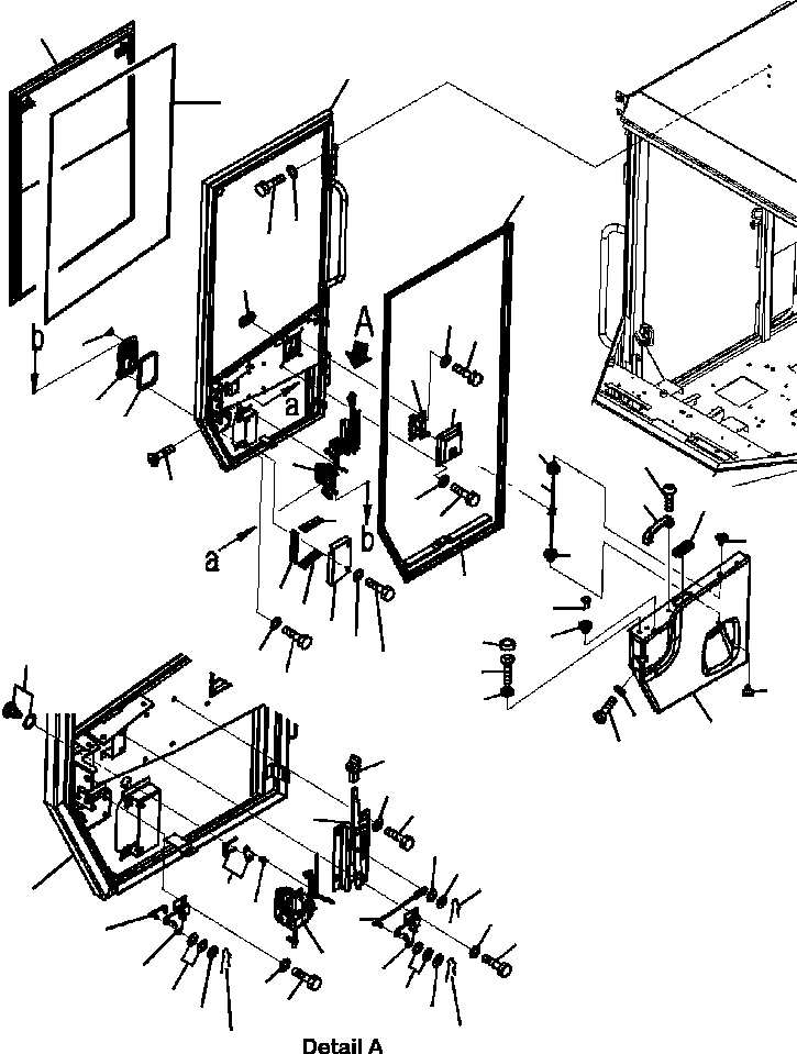 Схема запчастей Komatsu WA320-5L - K-A КАБИНА ROPS ДВЕРЬ ПРАВ. OPERATORXD S ОБСТАНОВКА И СИСТЕМА УПРАВЛЕНИЯ