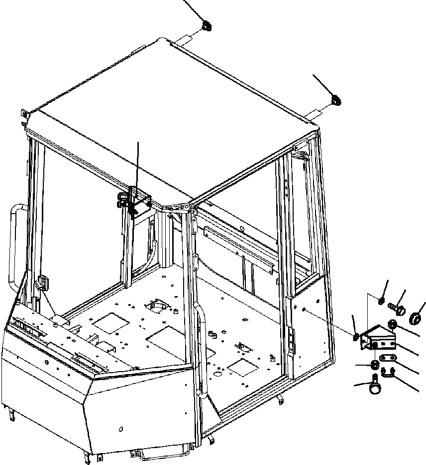 Схема запчастей Komatsu WA320-5L - K-7A КАБИНА ROPS СТОПОР OPERATORXD S ОБСТАНОВКА И СИСТЕМА УПРАВЛЕНИЯ
