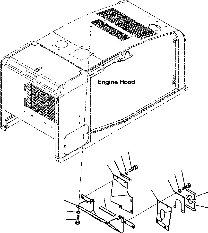 Схема запчастей Komatsu WA320-5L - M-A КАПОТ ВОЗДУХОВОДЫ COVER ЧАСТИ КОРПУСА