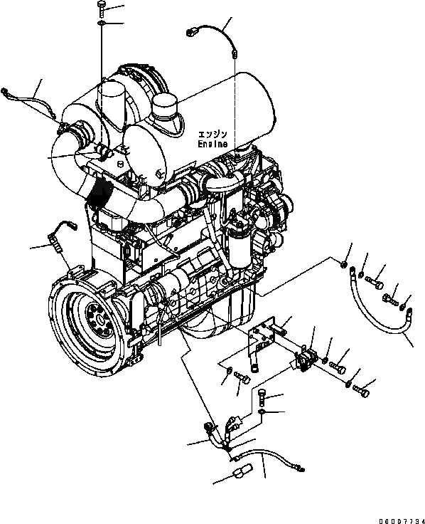 Схема запчастей Komatsu WA320-5 - Э/ПРОВОДКА ДВИГАТЕЛЯ (/) (STARTER Э/ПРОВОДКА И ДАТЧИК) КОМПОНЕНТЫ ДВИГАТЕЛЯ