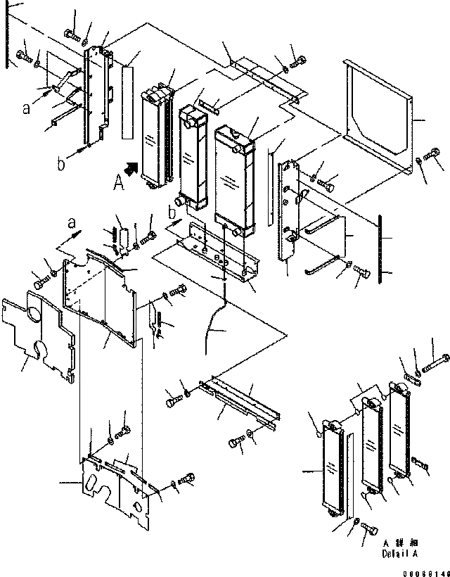 Схема запчастей Komatsu WA320-5 - РАДИАТОР СИСТЕМА ОХЛАЖДЕНИЯ