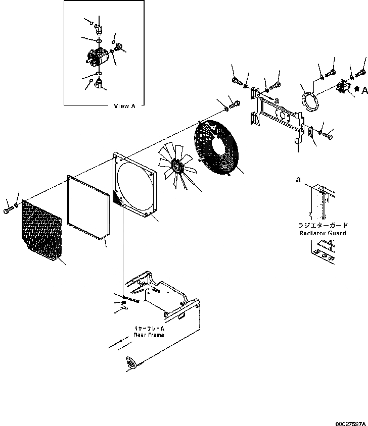 Схема запчастей Komatsu WA320-5 - РАДИАТОР (ПРИВОД ВЕНТИЛЯТОРА) (TROPICAL СПЕЦ-Я) (№B-) СИСТЕМА ОХЛАЖДЕНИЯ