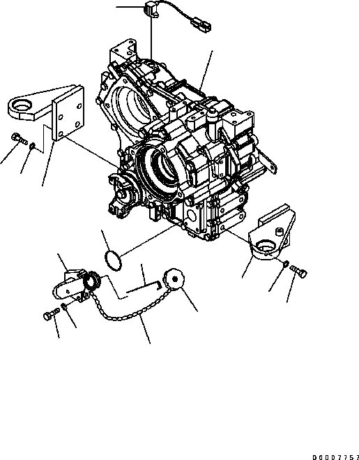 Схема запчастей Komatsu WA320-5 - ПЕРЕДАЧА КРЕПЛЕНИЕ ТРАНСМИССИЯ