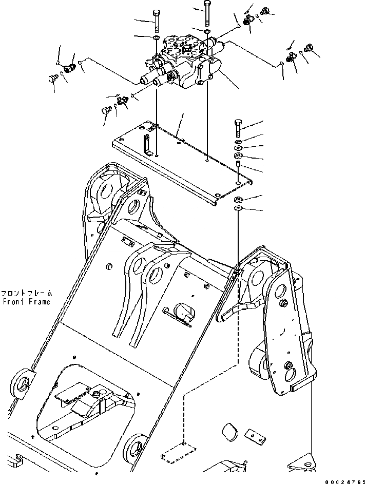 Схема запчастей Komatsu WA320-5 - ОСНОВН. КЛАПАН ГИДРАВЛИКА