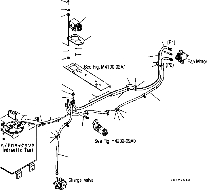 Схема запчастей Komatsu WA320-5 - ПРИВОД ВЕНТИЛЯТОРА ТРУБЫ (РЕВЕРСИВНЫЙ ВЕНТИЛЯТОР )(TROPICAL СПЕЦ-Я) (№B-) ГИДРАВЛИКА
