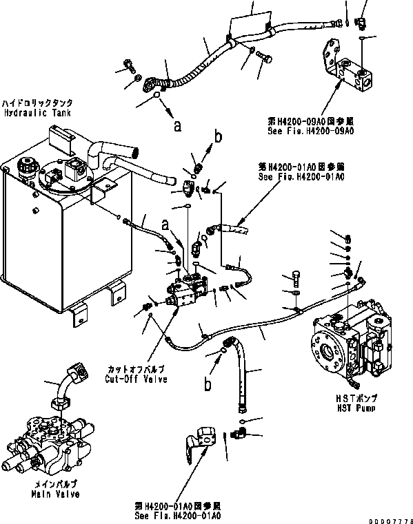 Схема запчастей Komatsu WA320-5 - ГИДРОЛИНИЯ ОСНОВН. ЛИНИЯ (/) ГИДРАВЛИКА