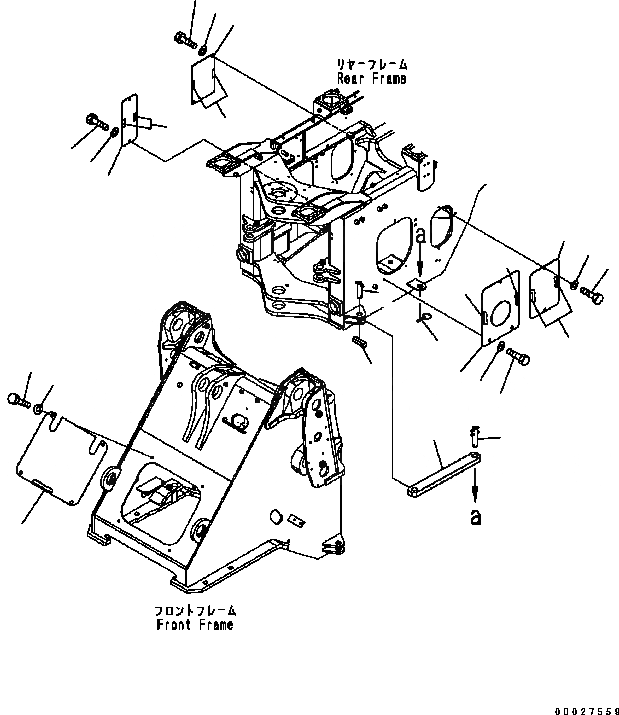Схема запчастей Komatsu WA320-5 - БЛОКИР. ШАНГА И КРЫШКА(ДЛЯ 3-Х СЕКЦИОНН. КЛАПАН) ОСНОВН. РАМА И ITS КОМПОНЕНТЫ