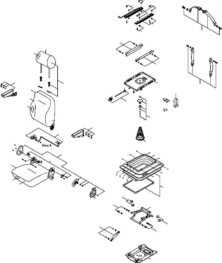 Схема запчастей Komatsu WA320-5 - КРЕСЛО ОПЕРАТОРА (ПОДВЕСКА) (ТКАНЬ ТИП) (ВНУТР. ЧАСТИ) OPERATOR’S ОБСТАНОВКА И СИСТЕМА УПРАВЛЕНИЯ