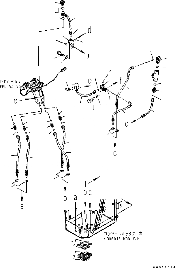 Схема запчастей Komatsu WA320-5 - ПОЛ (УПРАВЛЕНИЕ ПОГРУЗКОЙ) (/) (ШЛАНГИ) (ДЛЯ MONO РЫЧАГ) (№B9-) OPERATOR’S ОБСТАНОВКА И СИСТЕМА УПРАВЛЕНИЯ