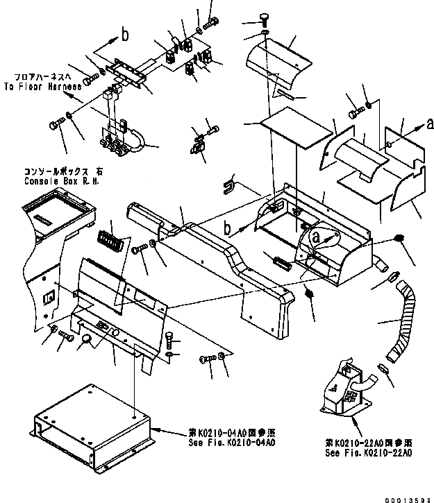 Схема запчастей Komatsu WA320-5 - КОРПУС ОХЛАЖД-Я И ОБОГРЕВА OPERATOR’S ОБСТАНОВКА И СИСТЕМА УПРАВЛЕНИЯ