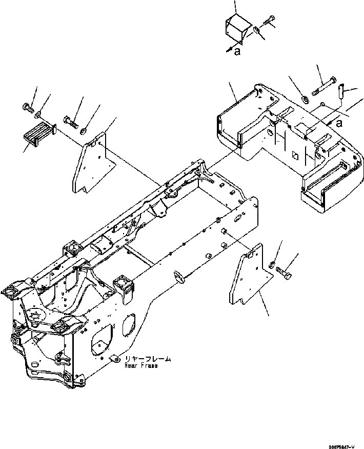 Схема запчастей Komatsu WA320-5 - ПРОТИВОВЕС (ДОПОЛН. ВЕС) (SUGAR CANE) ЧАСТИ КОРПУСАS И КРЫШКИ