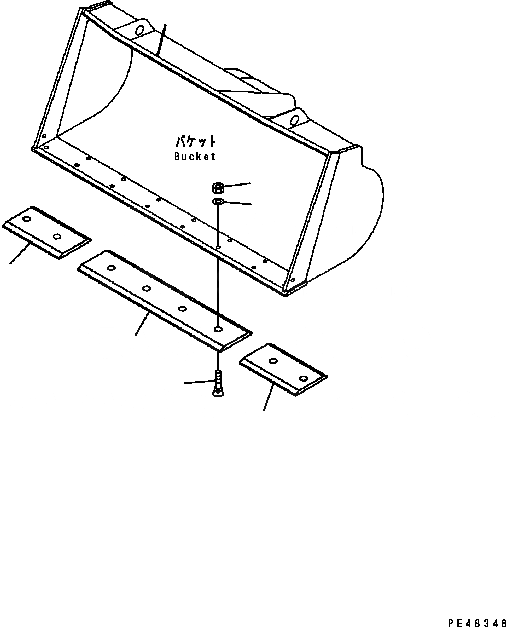 Схема запчастей Komatsu WA320-5 - РЕЖУЩ. КРОМКА НА БОЛТАХ РАБОЧЕЕ ОБОРУДОВАНИЕ