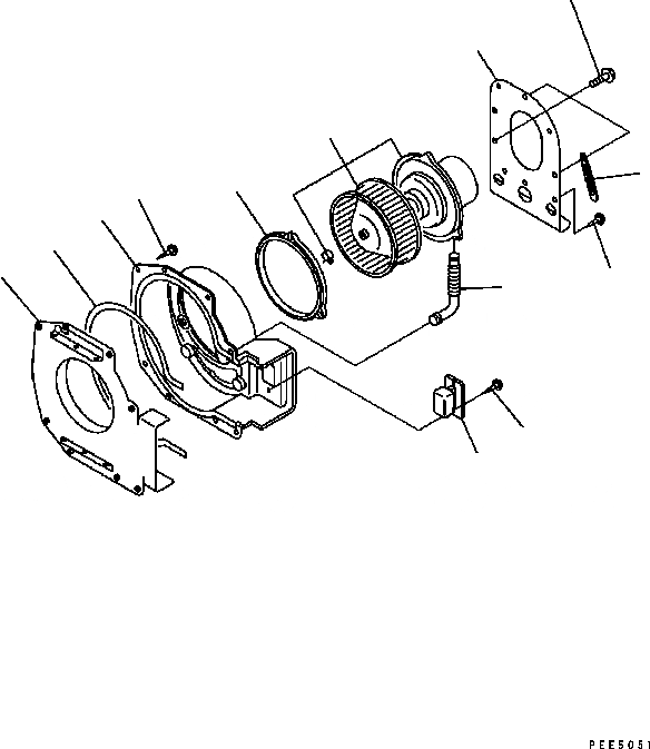 Схема запчастей Komatsu WA320-5 - БЛОК КОНДИЦИОНЕРА (/) НАГНЕТАТЕЛЬ (ВНУТР. ЧАСТИ) ОСНОВН. КОМПОНЕНТЫ И РЕМКОМПЛЕКТЫ
