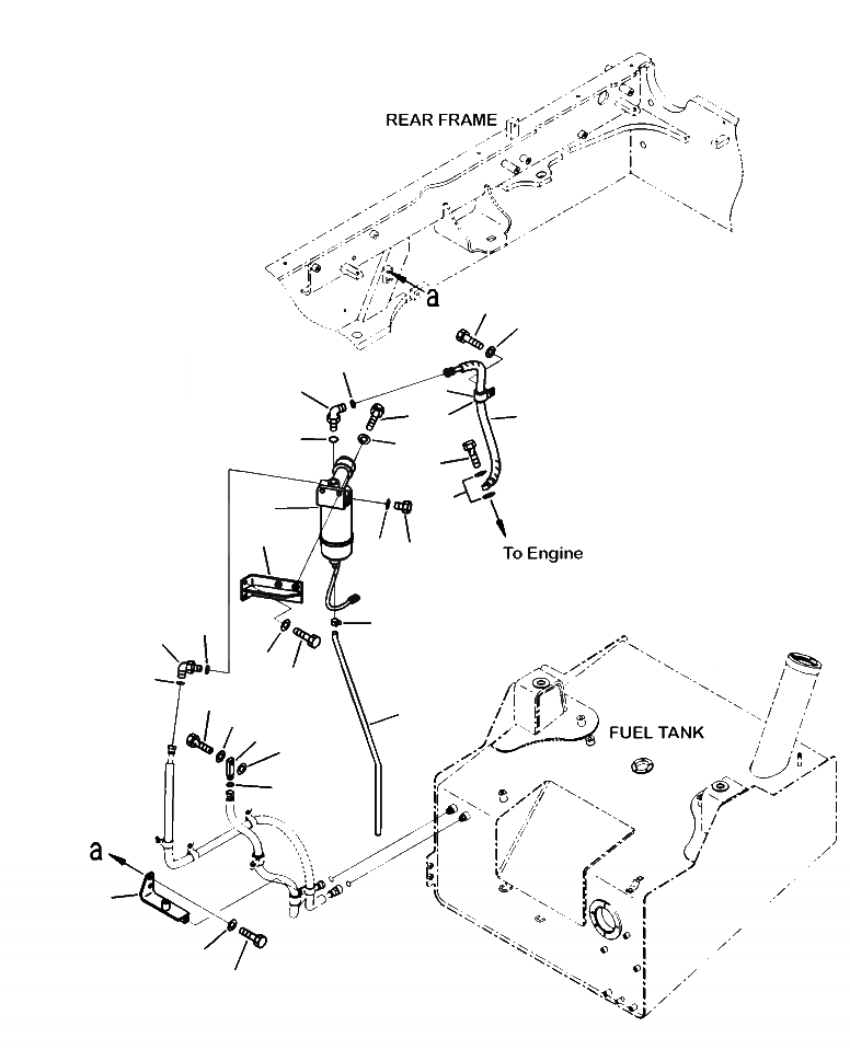 Схема запчастей Komatsu WA320-6 - D-A ТОПЛИВН. БАК. PRE-ФИЛЬТР. КРЕПЛЕНИЕ ТОПЛИВН. БАК. AND КОМПОНЕНТЫ
